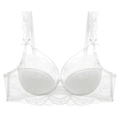 Soutien-gorge en dentelle blanche avec motifs floraux et nœuds délicats - 70A / Hauts / Blanc