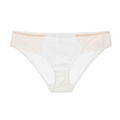 Culotte blanche en coton avec broderie de dentelle florale rose et taille basse - S / Blanc