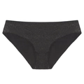 Bragas negras sexys con purpurina para mujer de cintura baja y puente de algodón - S / Negro