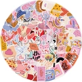 Waterproof Valentine heart stickers set in pink and red tones for laptops and water bottles - Romantic Theme(YYJQ100-0082)