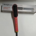 Cepillo alisador iónico en magenta y negro con caja de embalaje de YH-388A - Anillo Amarillo Con Apagado Automático / Enchufe EU / Rojo