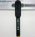 Ionic hair straightener brush in black and gold finish with LED temperature controls - Yellow Ring / US Plug / Black