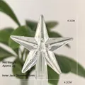 Transparent acrylic star topper for mini Christmas trees with a 6mm hole diameter - 4.50cm / Clear