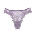 String femme violet clair avec dentelle cil et tissu en maille à pois transparent - M / Violet