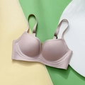 Seamless push-up bra in dusty rose with mesh detail and wire-free support - Gray Purple