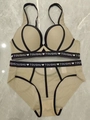Set lingerie push-up beige con spalline con logo nero inclusi reggiseno imbottito e slip - 75B / Nudo