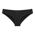 Sexy black low-waist cotton panties with cross-strap cutout design and breathable mesh - S / Black
