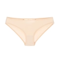 Sexy beige cotton panties for women with crossover hollow tie design and low waist - Nude