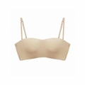 Sujetador bandeau sin costuras color piel con tirantes finos para un efecto invisible suave - 70B / Color Piel