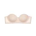 Soutien-gorge sans bretelles chair sans couture avec ailes en mesh respirant et bonnets - Chair