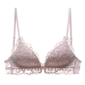 Bralette francese in pizzo rosa antico con chiusura frontale e retro a forma di U - 70A / Tops / Rosa Loto