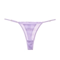 Perizoma regolabile in pizzo viola chiaro con tessuto a rete trasparente da donna - XL / Viola