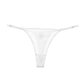 Perizoma bianco in mesh traspirante con spalline regolabili e trama fine - XL / Bianco