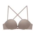 Front closure seamless bra with racerback design in dusty rose for everyday comfort - 70B Thick Cup / Coffee