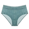 Culotte taille haute sans couture vert sarcelle avec texture de tissu chatoyant - Cowboy