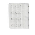 White 4-row 3-hook bra extender strap made of soft fabric and durable metal hooks - 4 Rows 3 Hooks / White