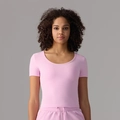 Camiseta de yoga de manga corta rosa claro ajustada y pantalón deportivo a juego - S / Rosa vitamina