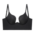 Sujetador negro sin costuras con escote en U profundo y tirantes ajustables - 70A / Solo Top / Negro