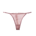 Tanga de malla rosa ajustable para mujer con tela transpirable y hebillas laterales - XL / Rosa