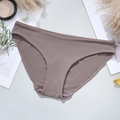Braga sin costuras para mujer en color marrón topo con tejido transpirable de seda de hielo - S / Morado