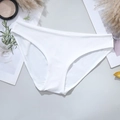 Braga blanca sin costuras de talle bajo para mujer en tejido elástico transpirable - 2XL / Blanco