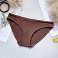 Culotte sans couture marron chocolat pour femme en tissu lisse et respirant - Café