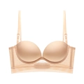 Reggiseno push-up senza cuciture schiena scoperta color carne con ali in mesh - 70A / Nudo