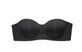 Sujetador negro sin tirantes push-up sin costuras con aro suave y ajuste antideslizante - 70A / Negro