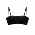 Naadloze zwarte bandeau bh voor dames met verstelbare bandjes en gladde afwerking - 70B / Zwart