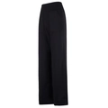 Pantalones deportivos negros de talle alto con pernera ancha y bolsillos laterales grandes - S / Negro