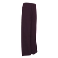 Dettaglio dei pantaloni sportivi viola scuro a gamba larga con coulisse in vita - S / Viola Uva