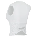Top de yoga blanco acanalado con copas y detalle cruzado en la espalda - S / Blanco