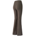 High waist flare yogabroek in koffiebruin gemaakt van elastisch en functioneel materiaal - S / Theebruin