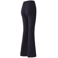 Pantalones de yoga acampanados negros de talle alto con control de barriga - Gris Grafito