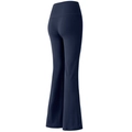 High waist yoga broek met uitlopende pijpen in marineblauw van elastische stof - S / Marineblauw