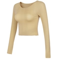 Eng anliegendes Pilates Langarmshirt in Beige mit Raglanärmeln und Rundhalsausschnitt - S / Sonnenstrahlgelb
