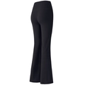 Zwarte yoga-uitlopende broek met hoge taille, afslankend effect en elastische stof - S / Zwart