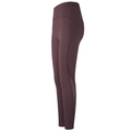 Mallas de yoga de cintura alta color burdeos intenso con costura lateral para realce - S / Rosa Empolvado