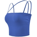 Sujetador deportivo azul real de alto impacto con tirantes finos dobles - S / Azul Klein