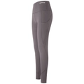 Rookgrijze yoga-legging met hoge taille, zijzakken en elastische, slanke pasvorm - Maansteenkleur