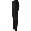 Detailansicht der schwarzen High-Waist Yoga-Leggings mit praktischen Seitentaschen und Nähten - M / Schwarz