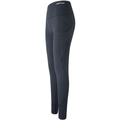 Pantalones de yoga de talle alto con control de abdomen, bolsillos y ajuste elástico - S / gris oscuro
