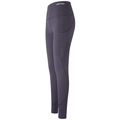 Leggings de yoga de talle alto adelgazantes en color morado oscuro con bolsillos laterales - S / Púrpura Grisáceo