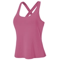Women's deep pink yoga tank top with racerback straps and built-in pads for fitness - Rose Red