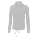 Chaqueta deportiva blanca de manga larga con cuello alto y cordón ajustable para correr - M / Blanco