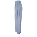 Pantalon de sport lavande pour femmes à taille haute avec rayures et cordon de serrage - Bleu