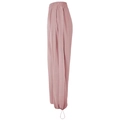 Roze yoga broek met hoge taille, drie zijstrepen en verstelbaar trekkoord bij de zoom - M / Roze