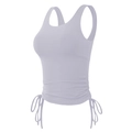 Débardeur de yoga lilas avec cordon de serrage latéral et rembourrage intégré - Violet