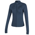 Veste de yoga slim bleu marine à manches longues avec zip complet et passe-pouces femme - S / Bleu marine