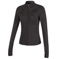 Veste de yoga noire ajustée avec passe-pouces et fermeture éclair pour le sport - S / Noir